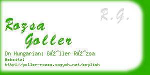 rozsa goller business card